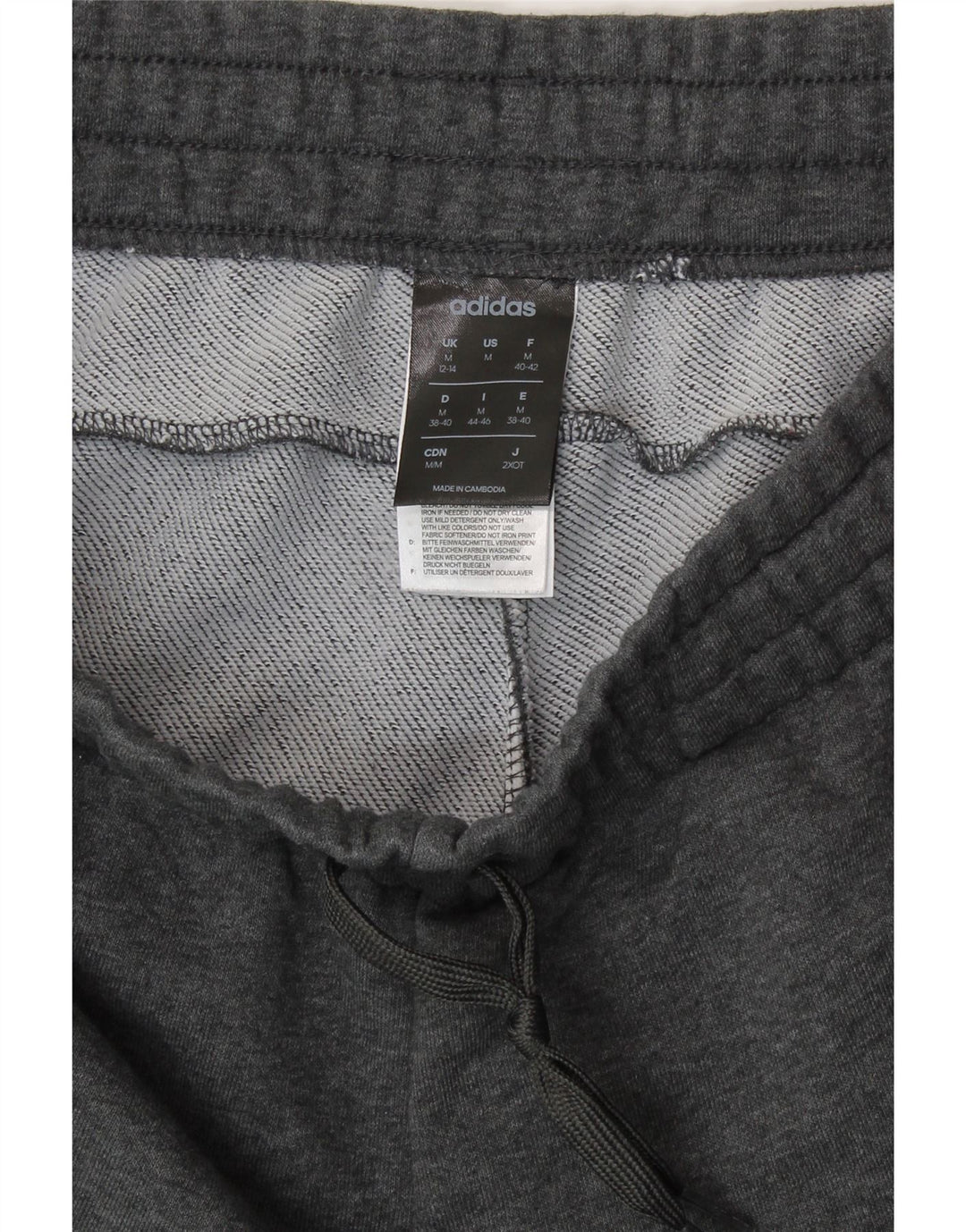 ADIDAS Calças de treino femininas Joggers UK 12/14 Médio Cinza Algodão