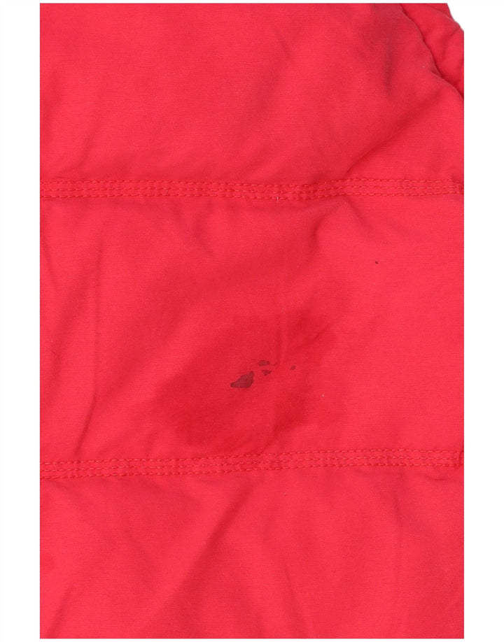 Colete acolchoado com capuz feminino SUPERDRY UK 16 grande algodão rosa