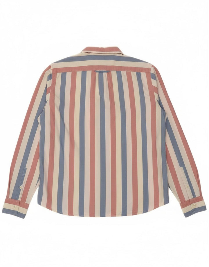 Camisa feminina Lacoste tamanho 42 grande algodão listrado multicolorido