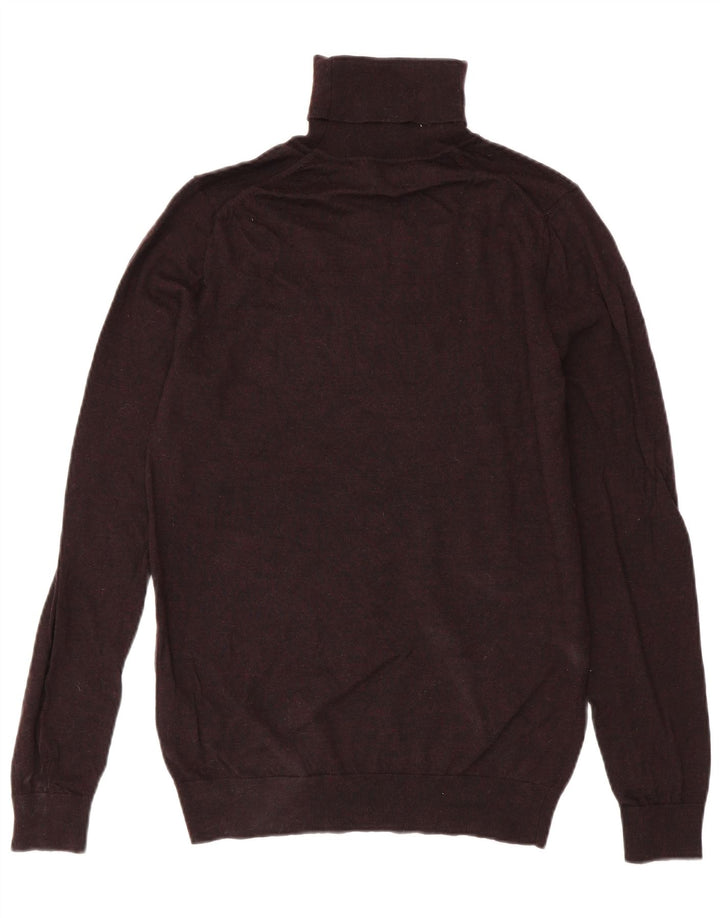 Suéter masculino Reiss com gola redonda, lã média cor de vinho