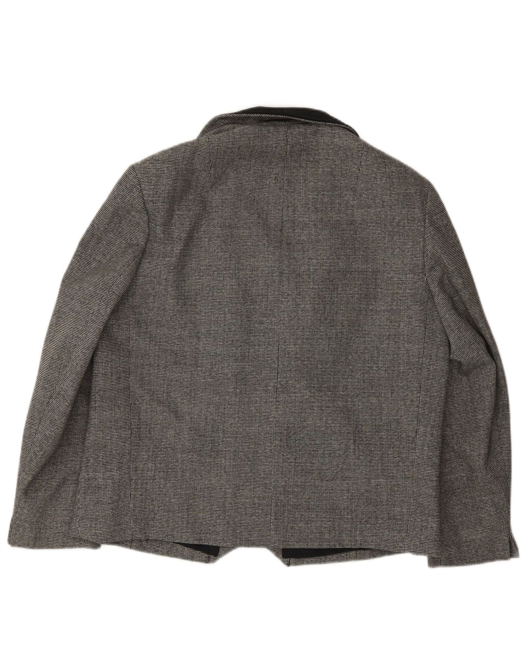 Jaqueta blazer feminina Erle ZF com peito duplo Reino Unido 16 grande cinza houndstooth