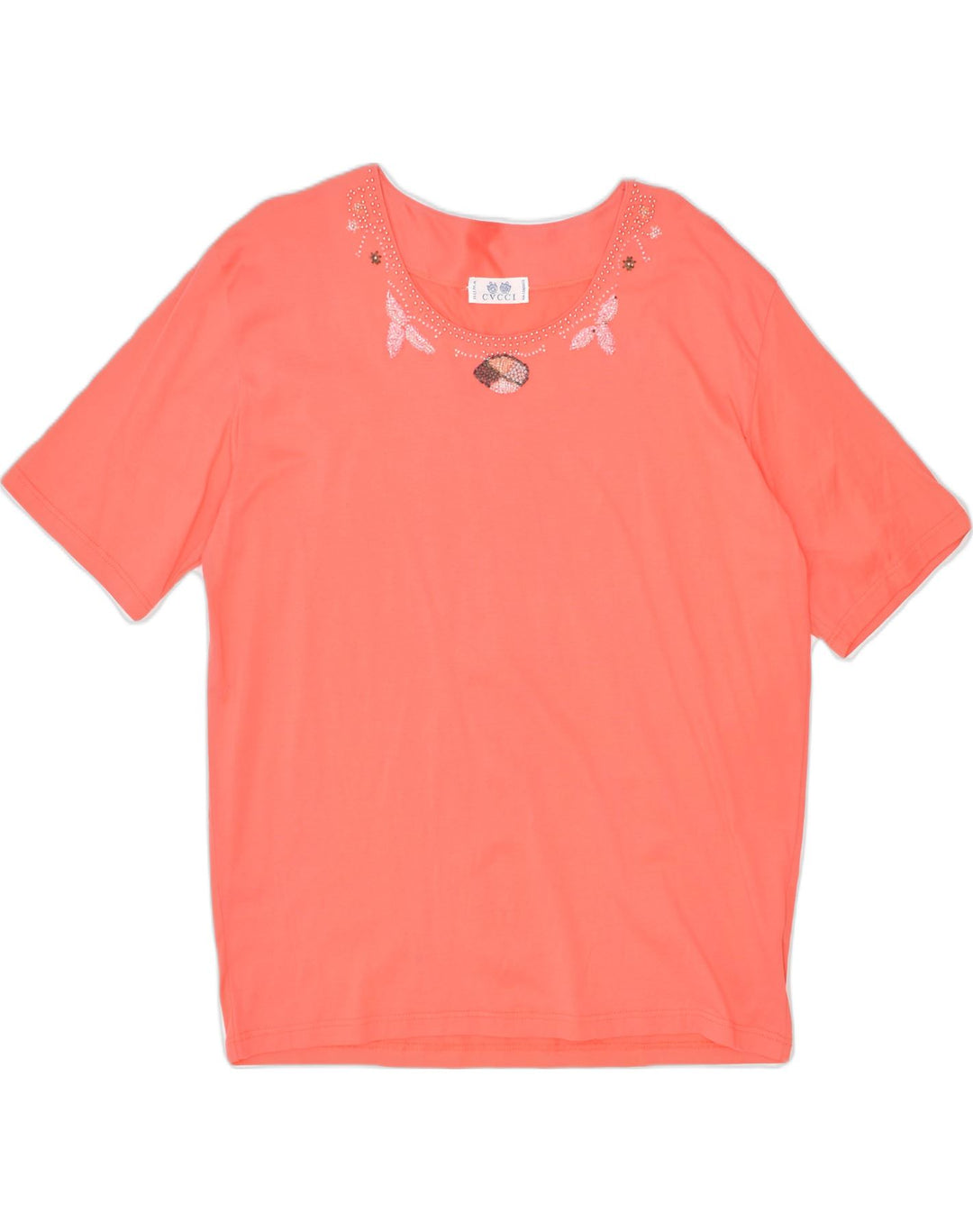 VINTAGE Womens T-Shirt Top UK 18 XL Pink Cotton | Vintage Vintage | Thrift | Second-Hand Vintage | Used Clothing | Messina Hembry 