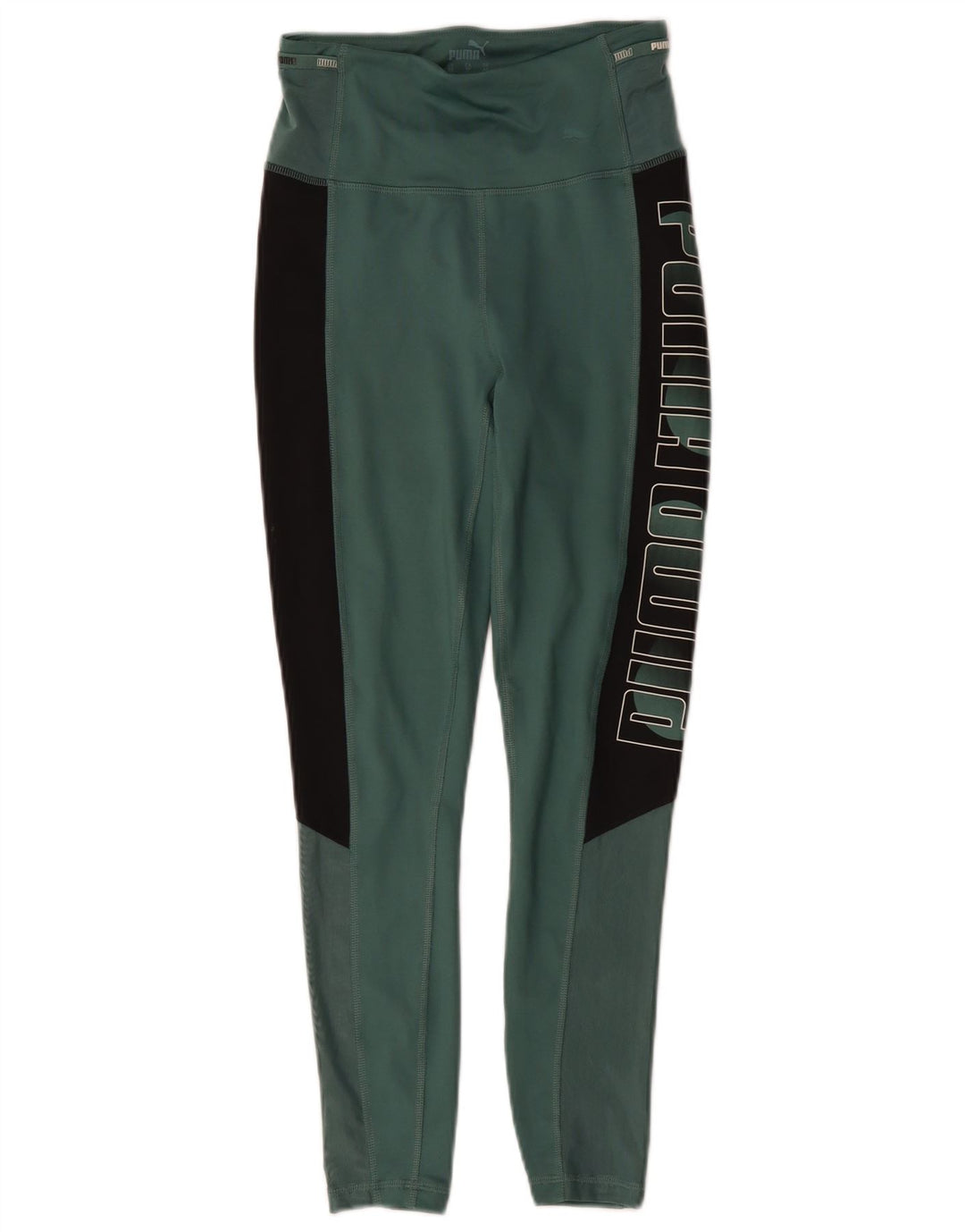 Leggings Puma Feminino UK 6 XS Verde Colorblock Poliéster