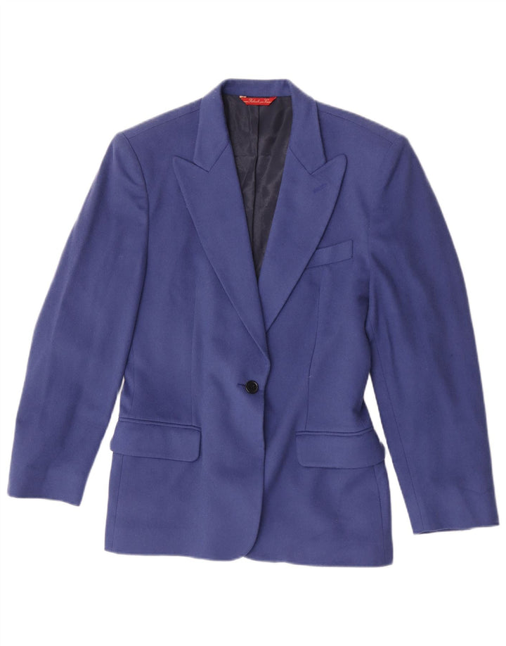 Jaqueta blazer feminina Massimo Rebecchi com 1 botão IT 40 lã azul médio