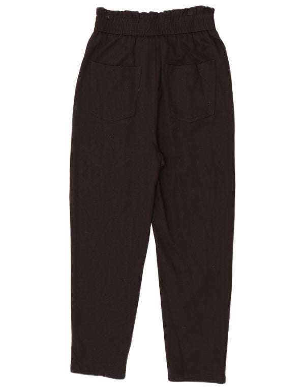 Zara Calça Chino Feminina Cintura Alta Cônica XS W24 L25 Viscose Preta