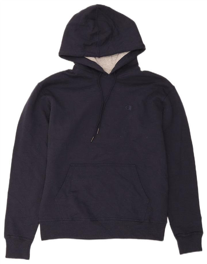 Jumper com capuz masculino Champion Regular Fit médio algodão azul marinho