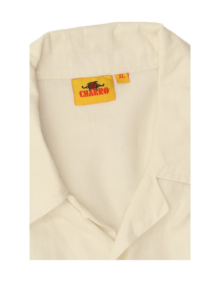 Camisa masculina de manga curta Charro XL Off White