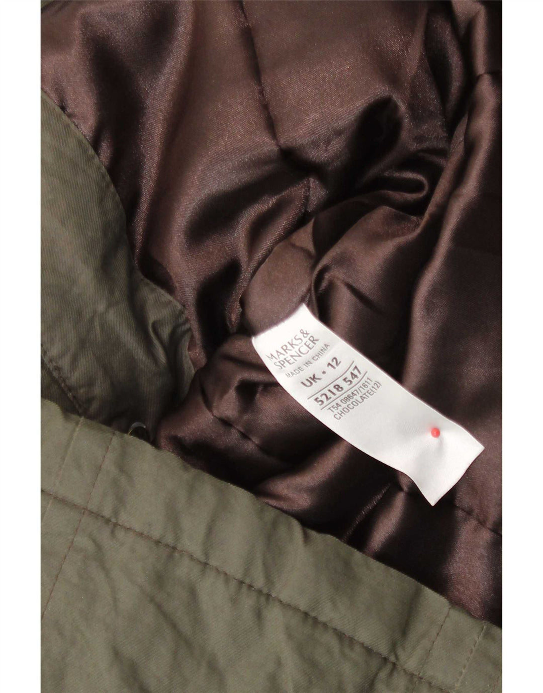 Jaqueta parka feminina com capuz Marks & Spencer Reino Unido 12 algodão cáqui médio