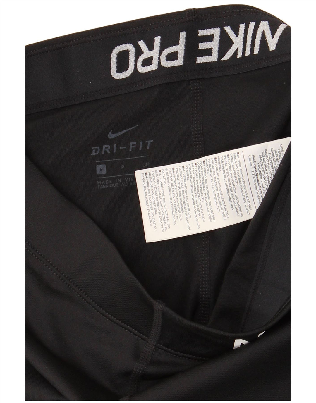 Leggings Nike Womens Dri Fit Graphic UK 8 Pequeno Poliéster Preto