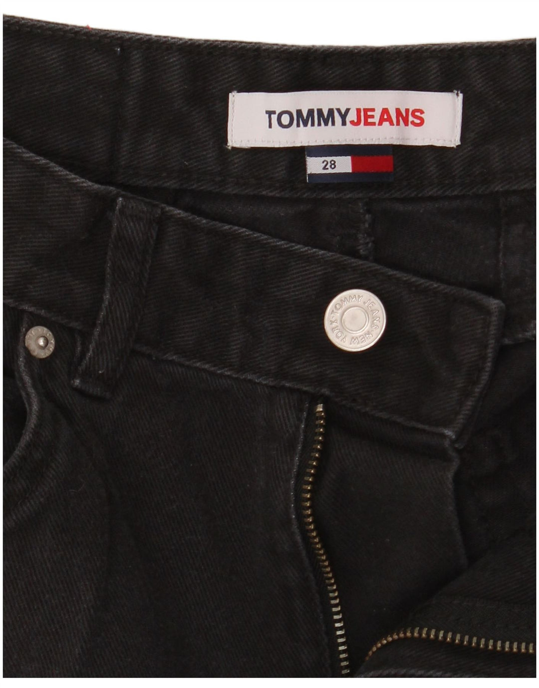 Shorts jeans feminino Tommy Hilfiger W28 médio preto