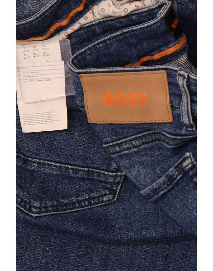 HUGO BOSS Jeans reto masculino W40 L29 algodão azul