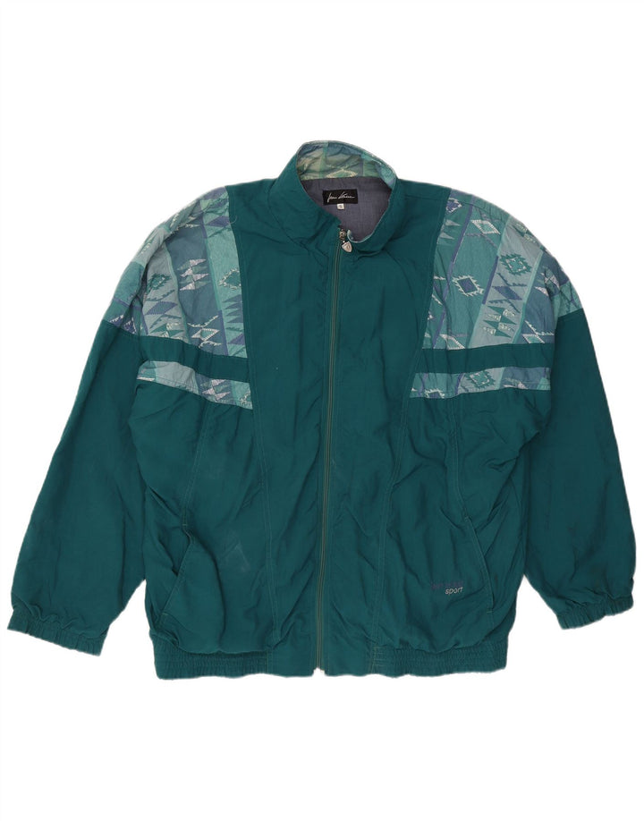 Jean Leduc Mens Treino Top Jacket XL Poliéster Geométrico Verde
