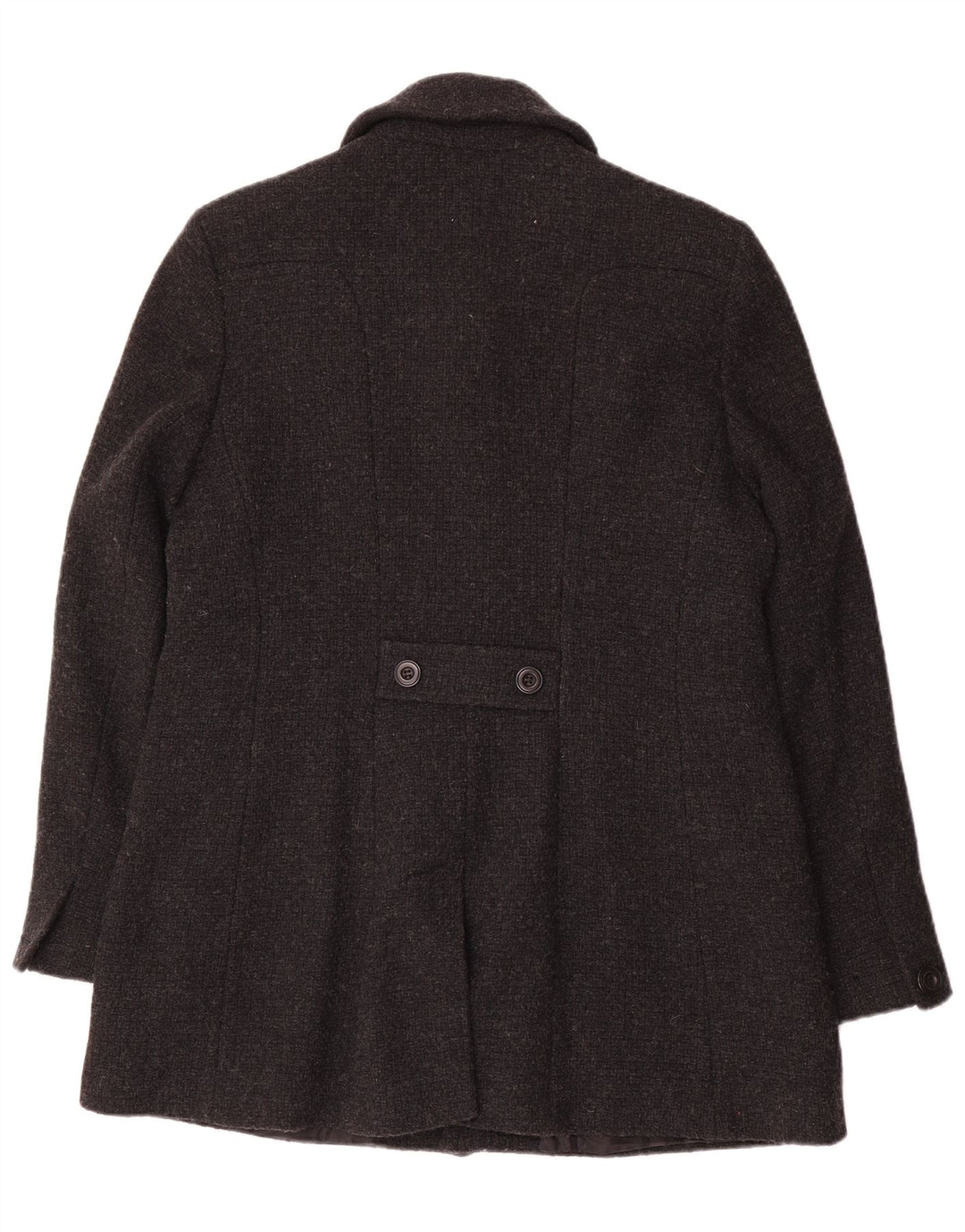 Sobretudo feminino Laura Ashley Reino Unido 12 lã cinza médio