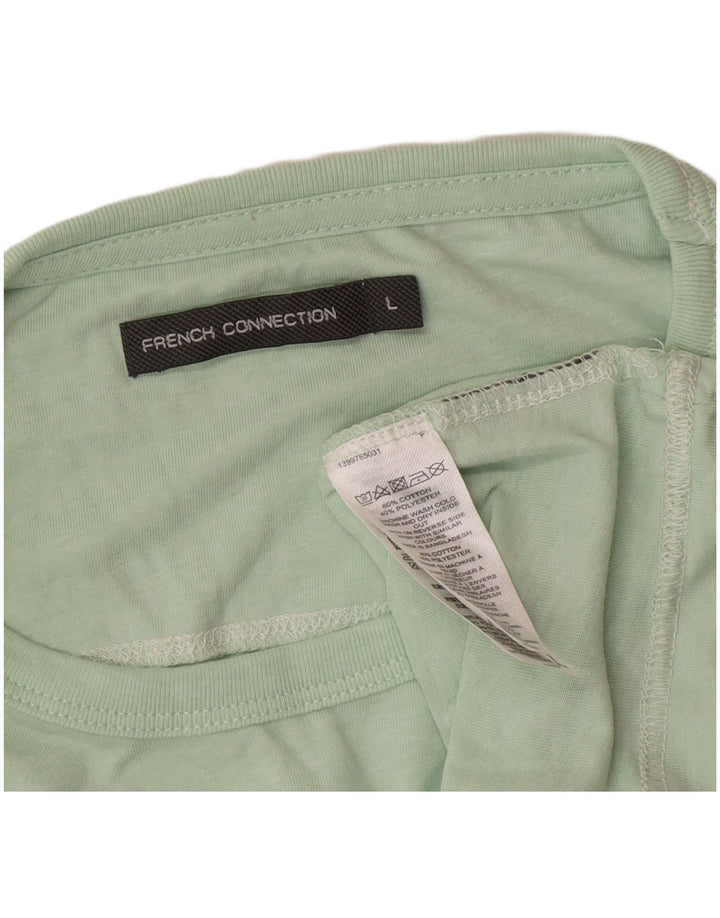 Camiseta masculina French Connection Top grande algodão verde