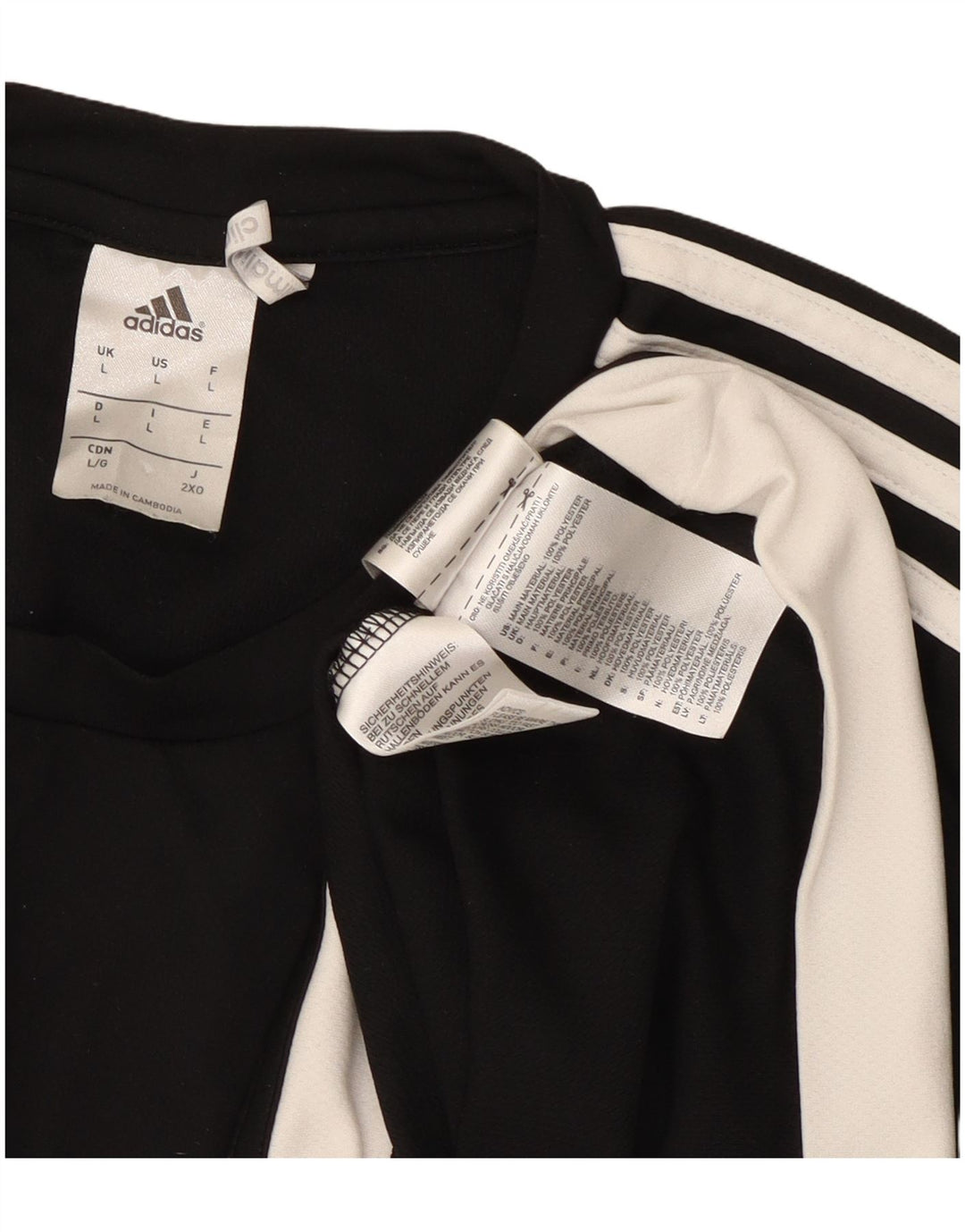 Adidas Mens Climalite Top Manga Longa Grande Poliéster Preto