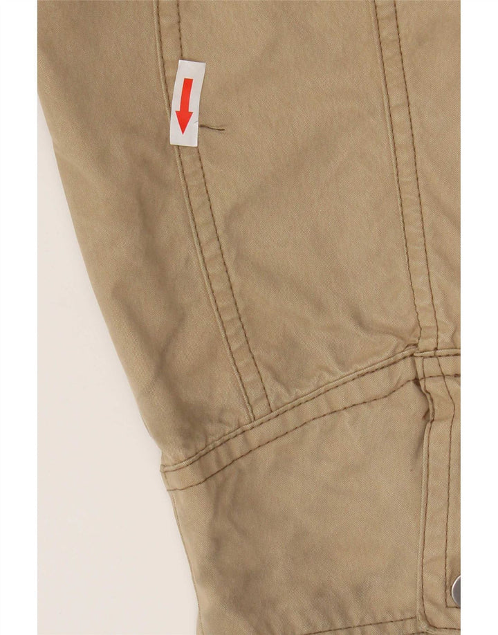 Jaqueta utilitária masculina Braddock UK 40 grande algodão bege