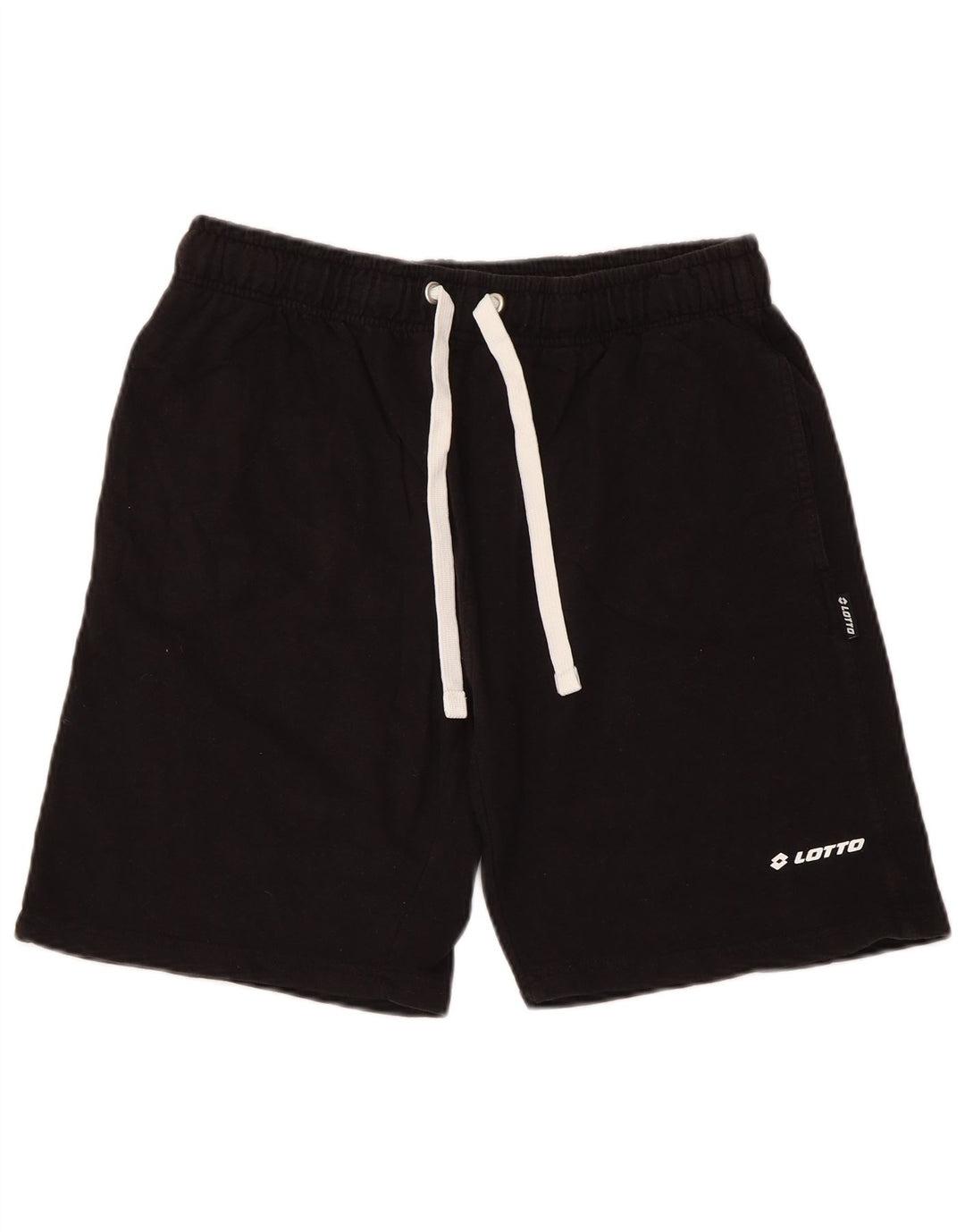 Lotto Mens Sport Shorts Grande Algodão Preto
