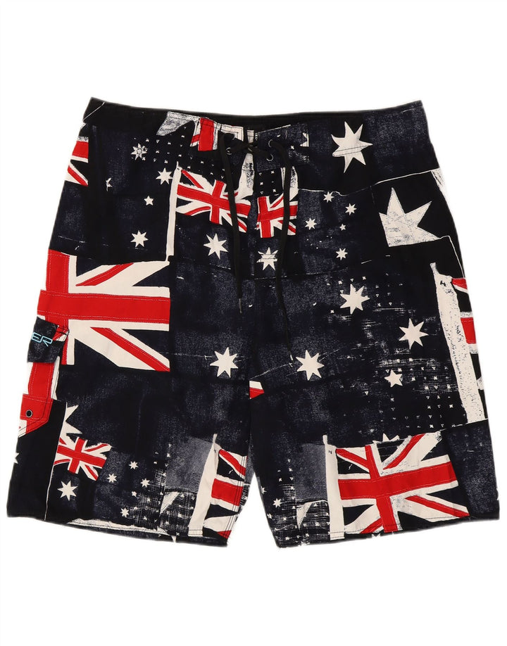 Quiksilver Mens Graphic Natação Shorts XL Poliéster Multicolorido