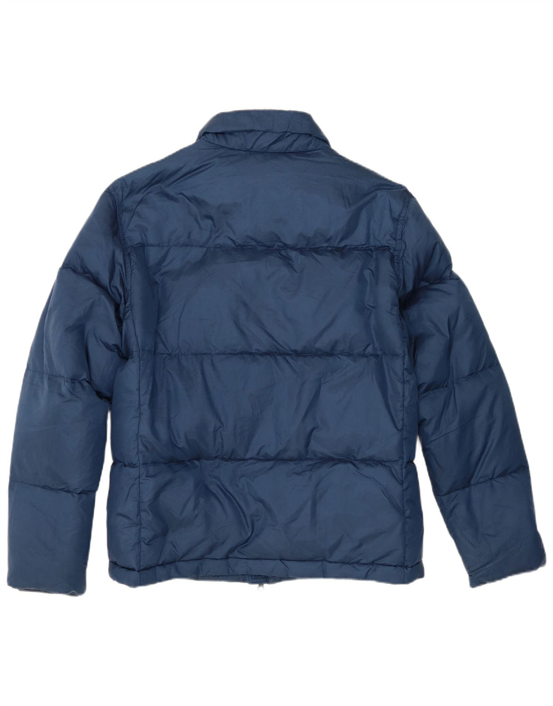 Jaqueta acolchoada masculina Massimo Dutti UK 40 grande poliéster azul marinho