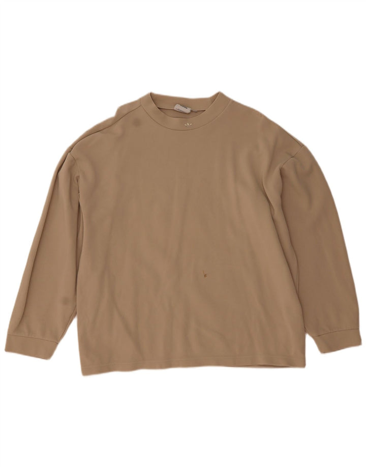 Adidas Mens Top Manga Longa XL Bege Algodão