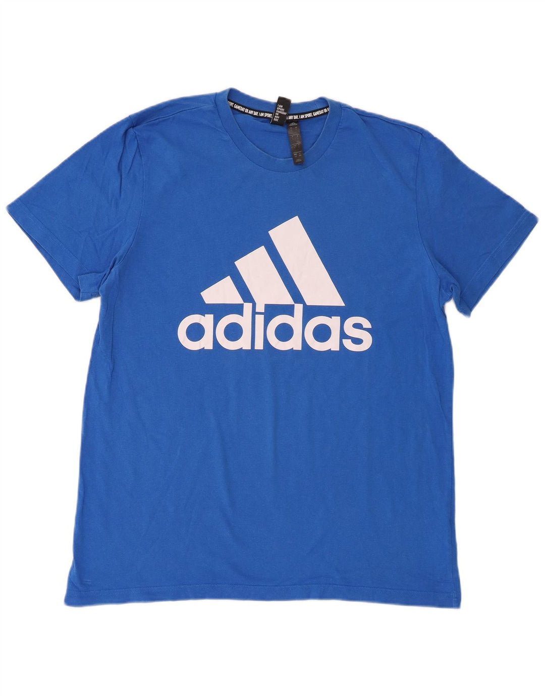 Adidas Camiseta Masculina Graphic Top Grande Algodão Azul