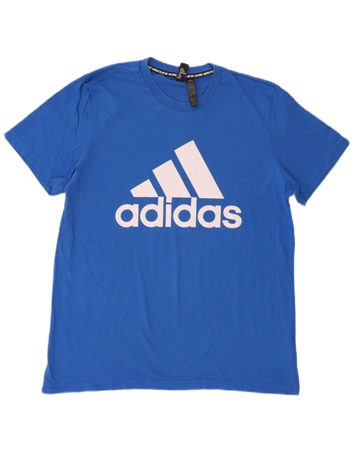 Adidas Camiseta Masculina Graphic Top Grande Algodão Azul