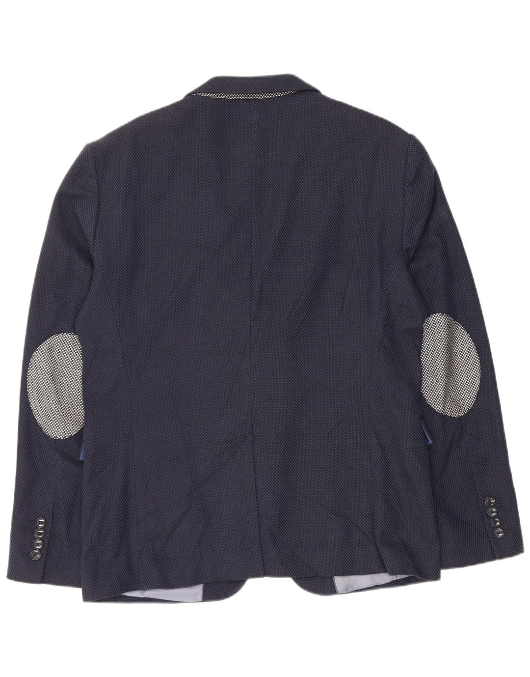 Jaqueta blazer masculina Zara com 2 botões EU 52 grande algodão azul marinho