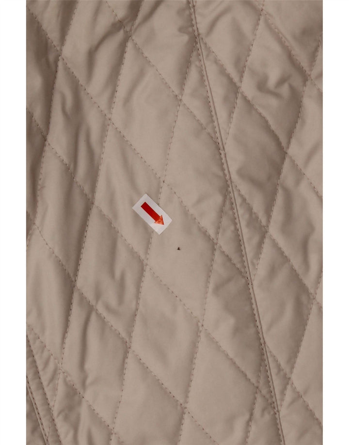 Jaqueta acolchoada feminina GERRY WEBER UK 14 grande bege