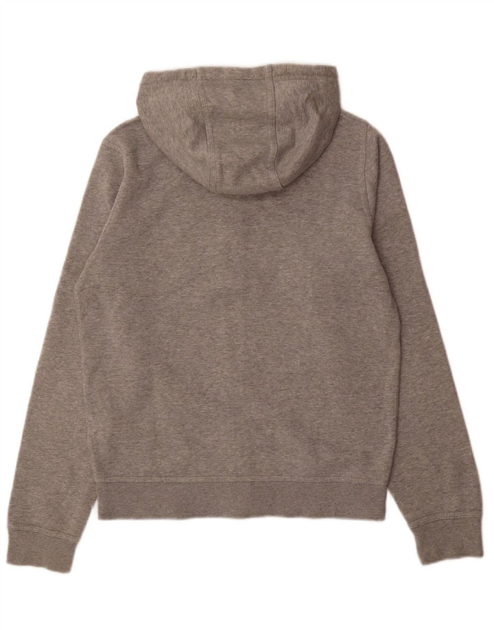 Suéter masculino NIKE com capuz e zíper pequeno cinza algodão