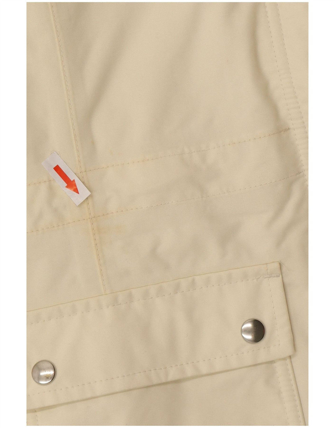 Jaqueta corta-vento feminina Lands End de grandes dimensões UK 10 pequena off white nylon