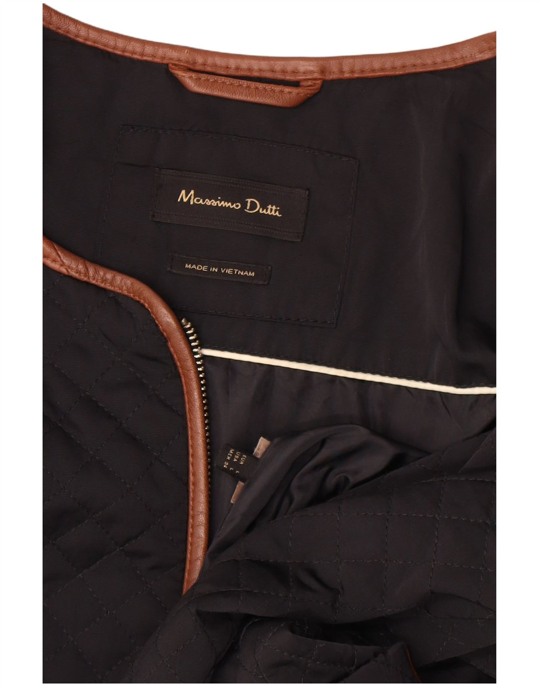 Jaqueta militar acolchoada feminina Massimo Dutti Reino Unido 16 grande azul marinho