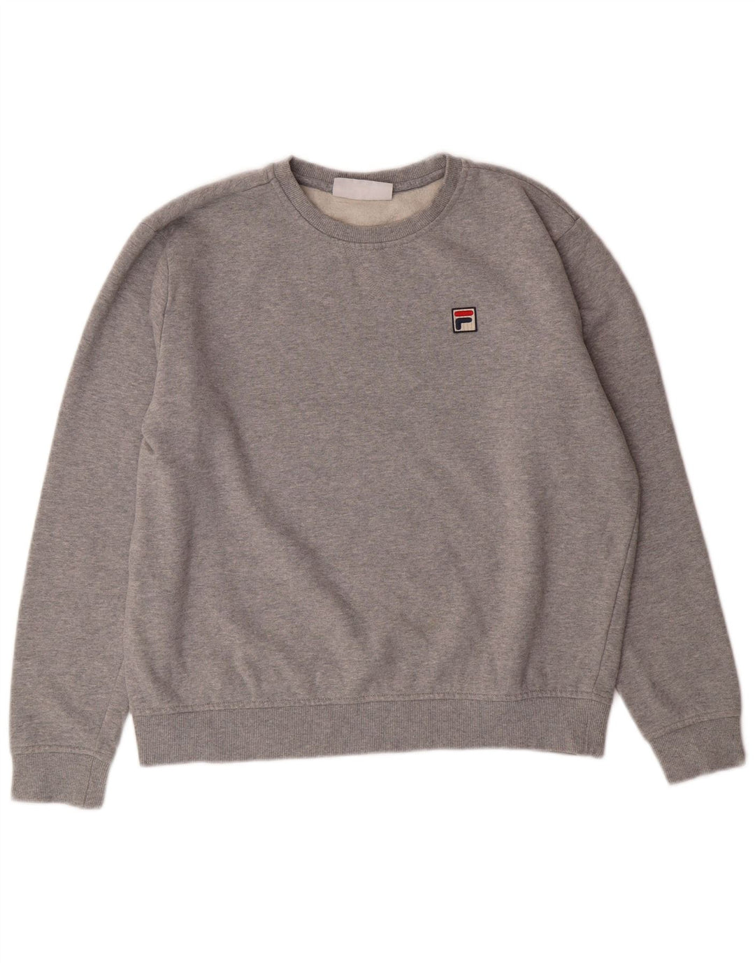 FILA moletom feminino jumper UK 16 grande algodão cinza