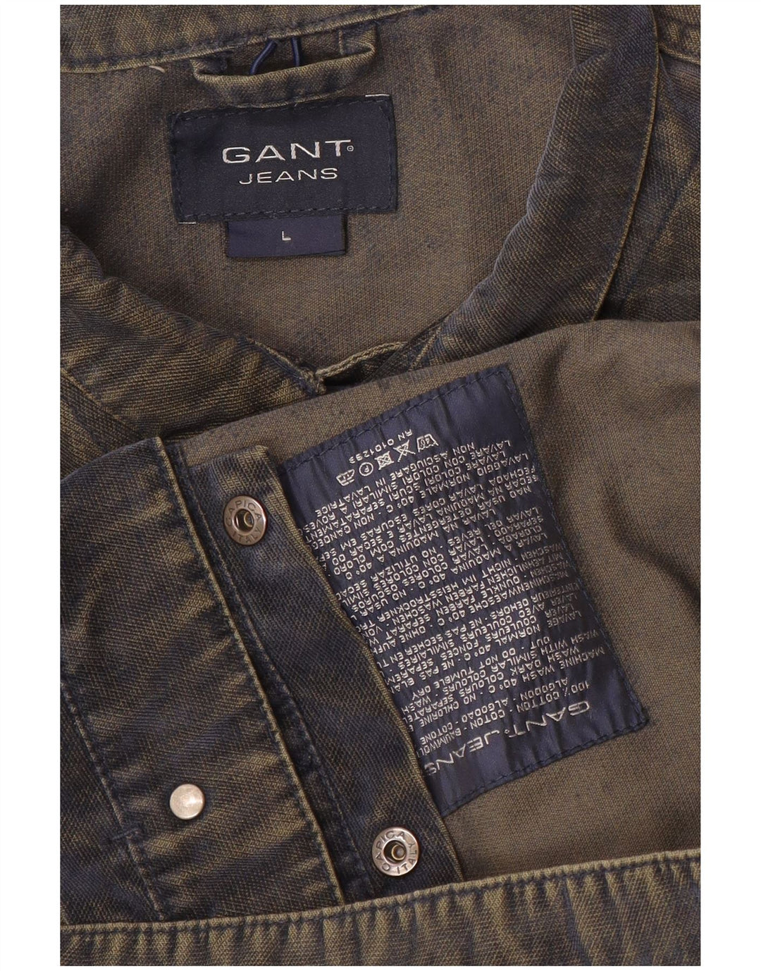 Gant Mens Denim Gilet UK 40 Grande Algodão Azul