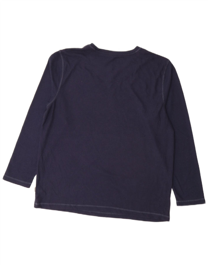 Eddie Bauer Top masculino de manga comprida XL azul marinho poliéster