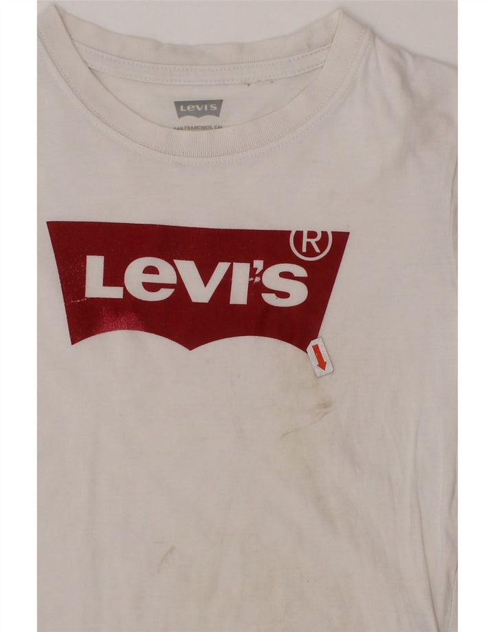 Camiseta gráfica feminina LEVI'S 5-6 anos algodão branco
