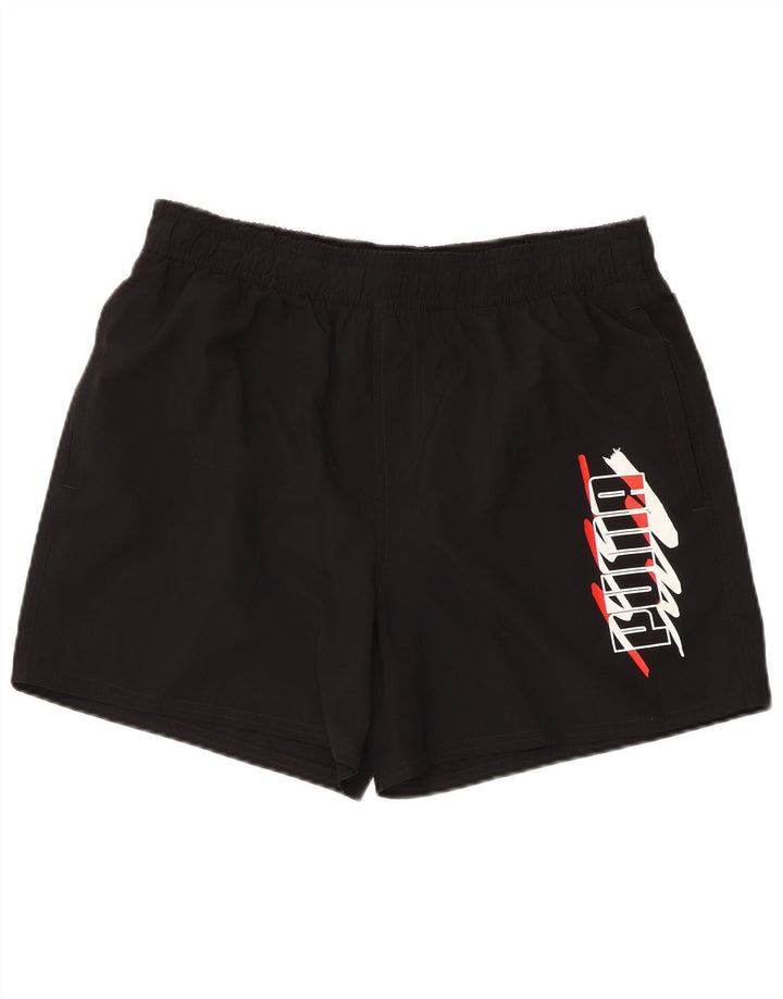 Shorts esportivos gráficos masculinos Puma grandes pretos