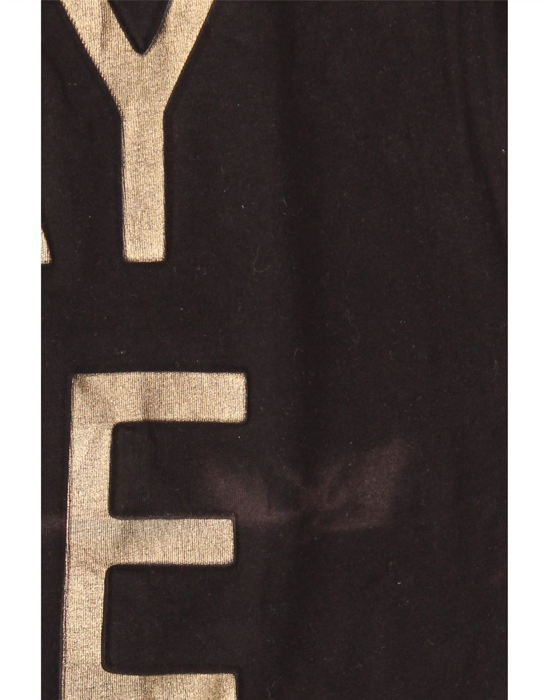 Trussardi Jeans Camiseta feminina gráfica Top UK 14 Médio Preto