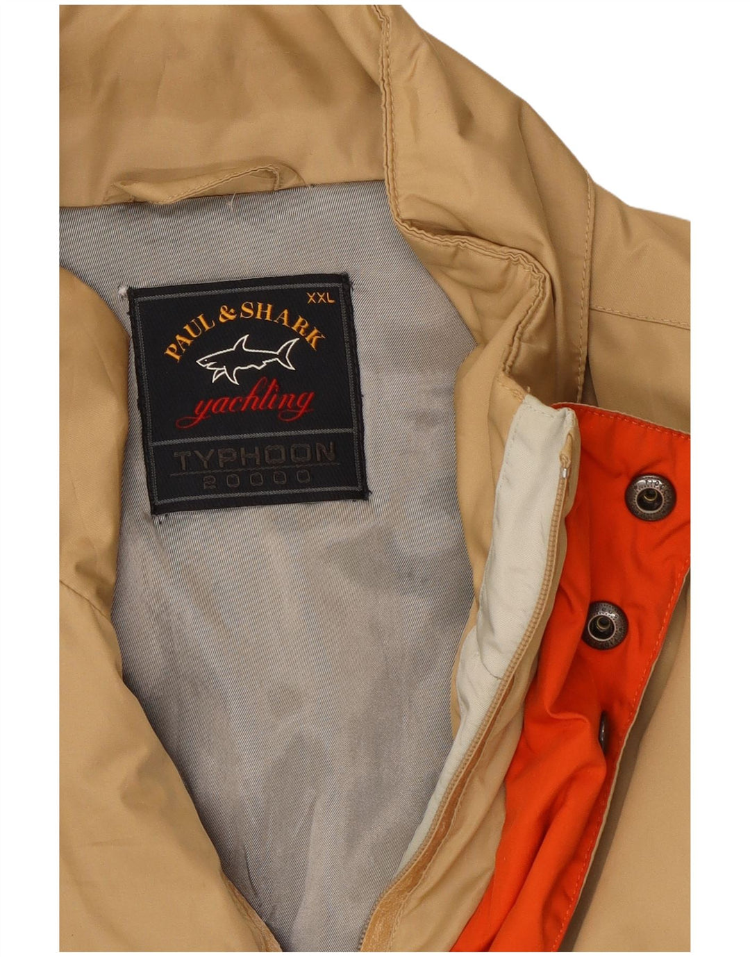 Jaqueta acolchoada masculina Paul & Shark UK 44 2XL poliéster bege