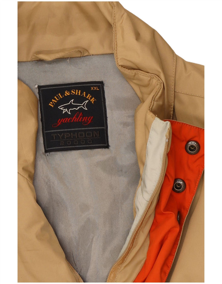 Jaqueta acolchoada masculina Paul & Shark UK 44 2XL poliéster bege