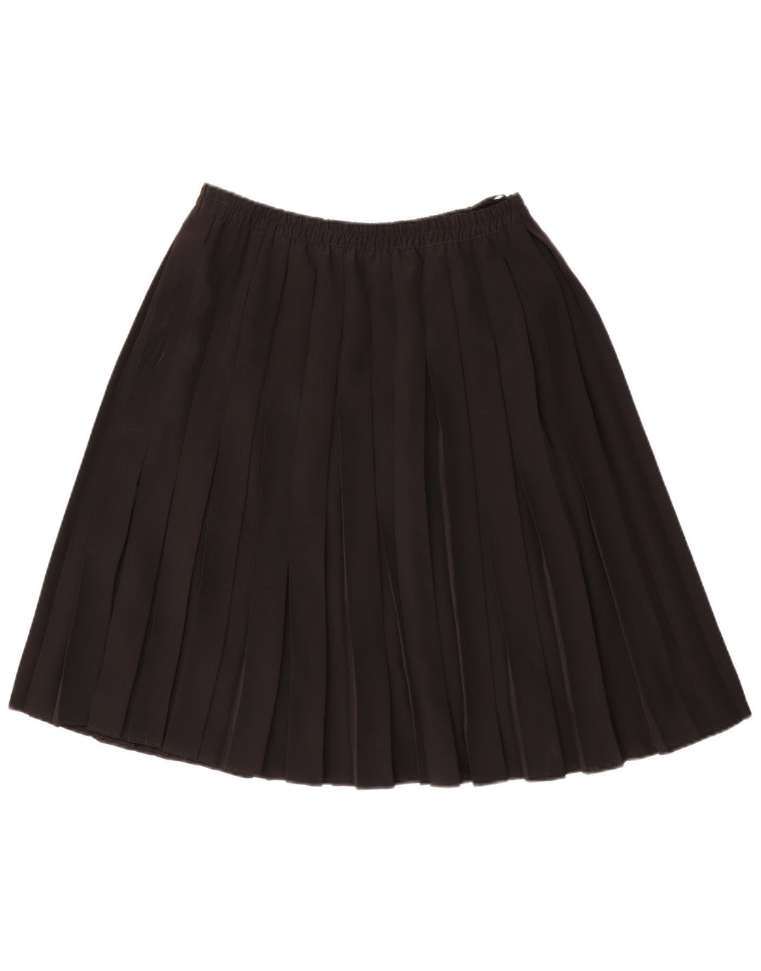 Saia plissada feminina vintage EU 42 grande W34 poliéster preto