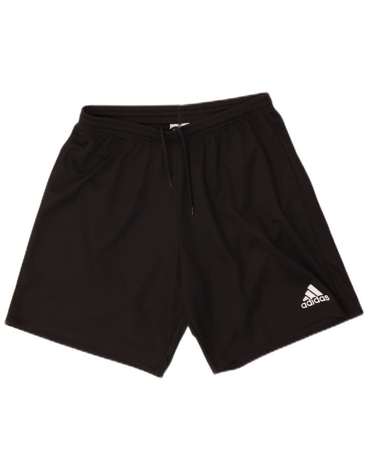 Shorts esportivos masculinos Adidas médio preto poliéster