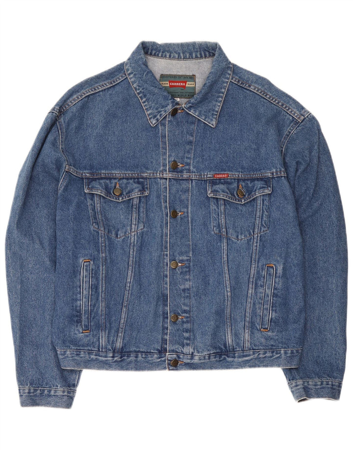 Jaqueta jeans masculina Carrera UK 42 XL algodão azul
