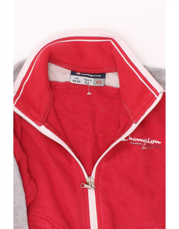 Jaqueta Champion Meninos Treino Top 5-6 Anos XS Vermelho Colorblock