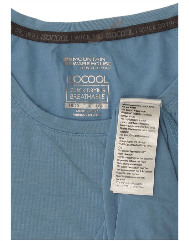 Camiseta feminina IsoCool Mountain Warehouse UK 20 2XL azul poliéster