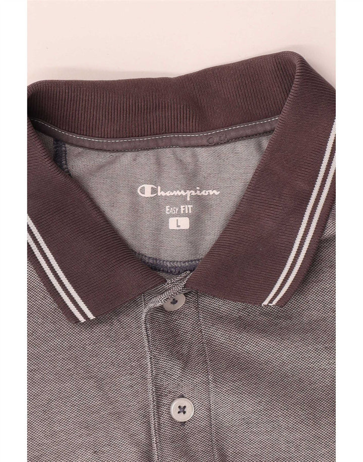Camisa polo masculina Champion Easy Fit grande cinza