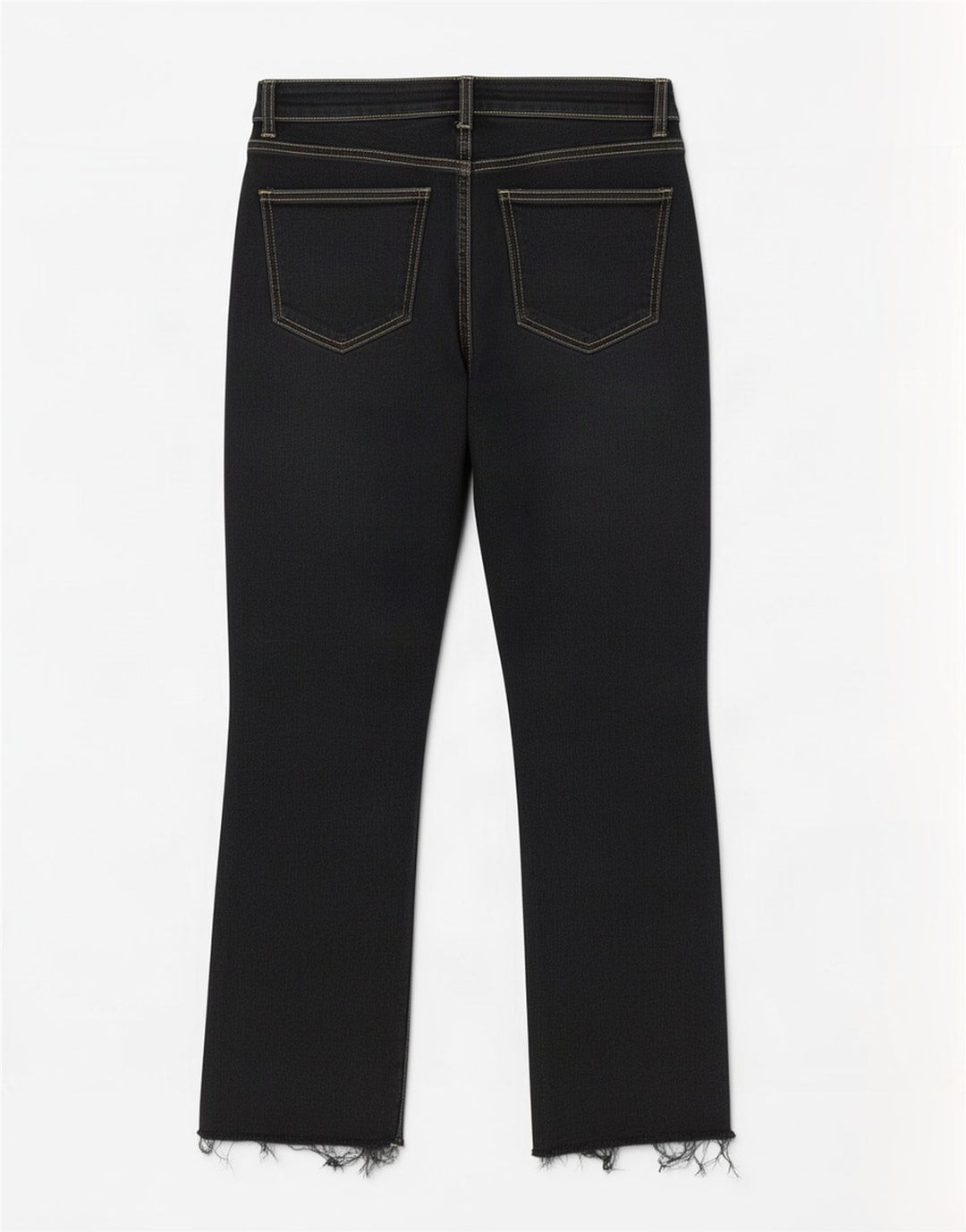 Zara Calça Jeans Feminina Crop Bootcut EU 42 Grande W32 L26 Preto