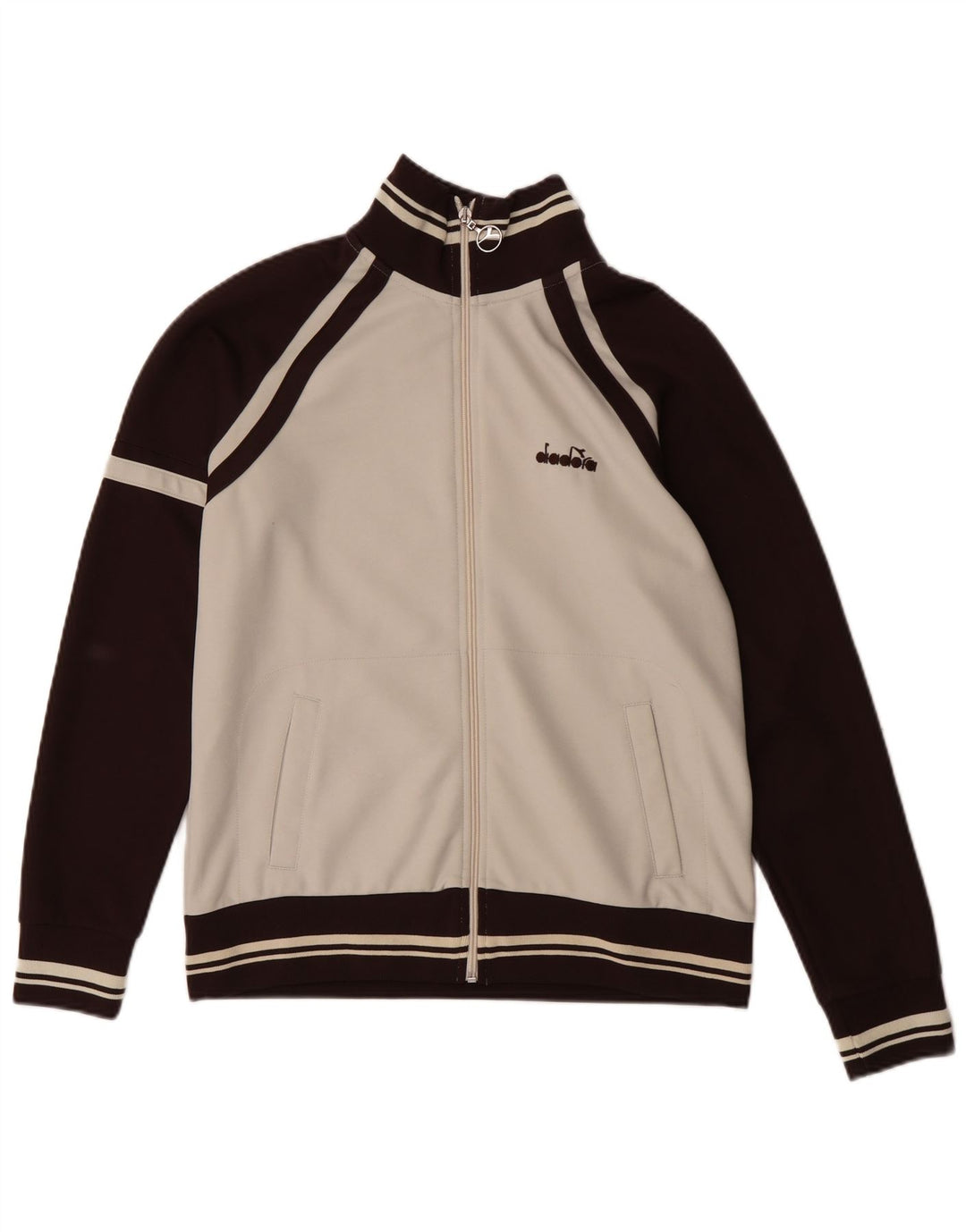 Jaqueta feminina DIADORA IT 46 grande bloco colorido branco