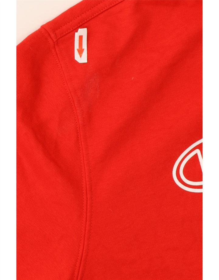 Jumper com capuz gráfico masculino Champion médio algodão vermelho