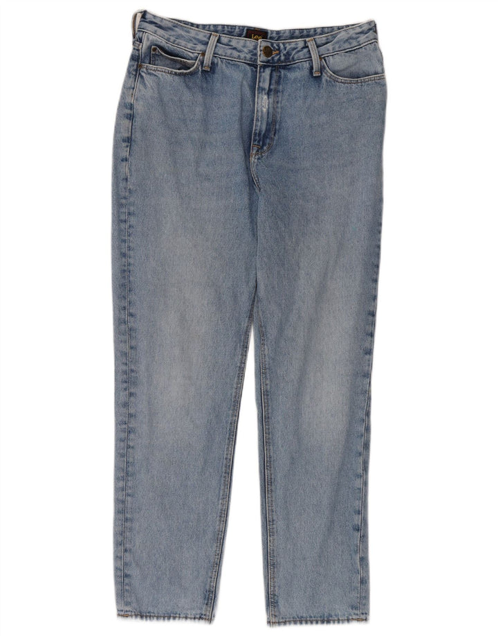 Lee Mens Mom Straight Jeans W30 L31 Azul Algodão