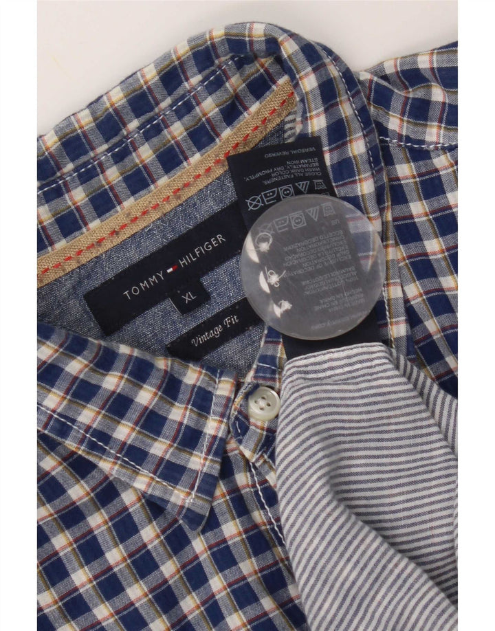 Camisa masculina Tommy Hilfiger vintage fit XL azul guingão